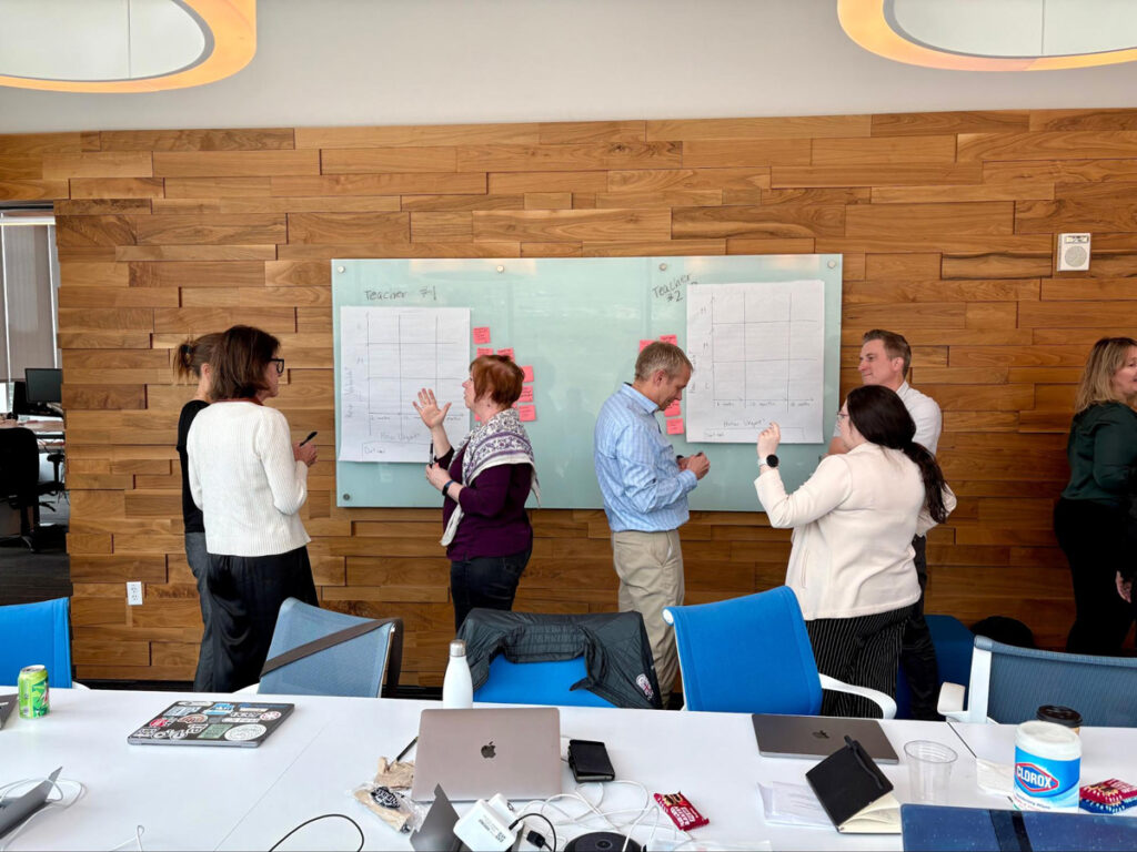 Professionals networking at a netplus instructure event