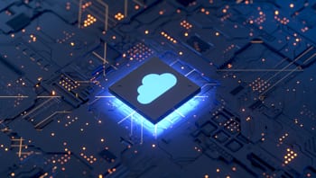 Cloud on a grid illustration